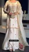 Letest new bollywood Style Top Real Mirror Work plazzo Dupatta Set