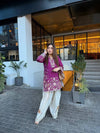 Letest New Top With Salwar Suit For Womens And Girls Purple