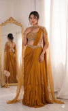 New Super hit Fancy Rangoli Silk Fabric  Lehengha choli Musterd Colour