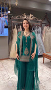 Letest New Designer Plazzo Set Green Colour