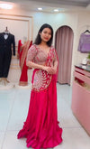 NEW DESIGNER PARTY WEAR LAHENGA SAREE WITH STICH BLOUSE WITH EMBROIDERY WORK
