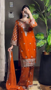 Designer Palzoo Set For Womens And Girls orange Colour