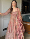NEW ĐĚSIGNER PARTY WEAR LOOK GOWN WITH LAHENGHA AND EMBROIDERY WORK