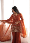 Letest new bollywood Style Top Real Mirror Work plazzo Dupatta Set