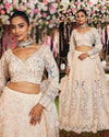 Ivory Blush Floral Handwork Lehenga Set