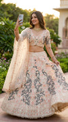 Ivory Blossom Lehenga – A Timeless Tale of Elegance 👑