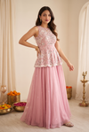 Get festive ready in our new Trending Stylelish Lehenga Set With Embroidery Work